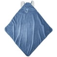 thumbnail image 3 of Little Treasure Baby Boy Cotton Animal Face Hooded Towel, Chevron Elephant, One Size, 3 of 3