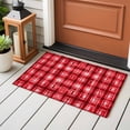 thumbnail image 4 of 2x3 Ft Entryway Area Rug, Red Plaid Kitchen Rug Runner Washable Floor Mat, Modern Art Checkered Farmhouse Non Slip Indoor Door Mat Throw Carpet for Bathroom Living Room Bedroom, 4 of 8