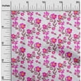thumbnail image 2 of oneOone Cotton Cambric Light Purple Fabric Florals Fabric For Sewing Printed Craft Fabric By The Yard 42 Inch Wide, 2 of 4