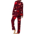 thumbnail image 4 of Iyufng Womens Pajama Sets Long Sleeve,Valentine's Day Pajama Sets for Women Plus Size,Sleepwear Sets,2 Piece Womens Plus Loungewear with Pockets V-Neck Valentines Love Heart Pjs S-XXXL, 4 of 7