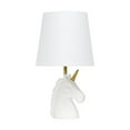 thumbnail image 1 of Lampe de table licorne étincelante or et blanc Simple Designs, 1 of 9