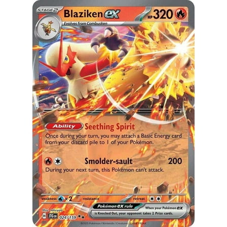 Pokemon Journey Together Double Rare Blaziken ex #24