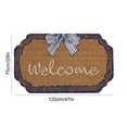 thumbnail image 3 of Welcome Doormat Outdoor Entry Mat Blue White Bow Design Scalloped Border Non Slip Polyester Front Door Mat Decorative Rug for Porch Patio Entryway, 3 of 5