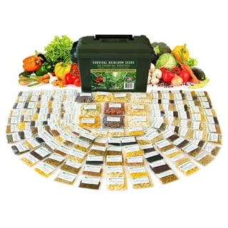 Open Seed Vault 15,000 Heirloom Seeds Non-GMO Organic for Planting  Vegetables & Fruits (32 Variety Pack) - Survival Gear Food, Gardening  Gifts