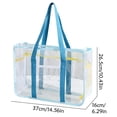 thumbnail image 2 of PVC Transparent Beach Bag, Waterproof Outdoor Tote Bag for Swimming, Grocery & Travel, Spacious Family Essentials Storage, 2 of 3