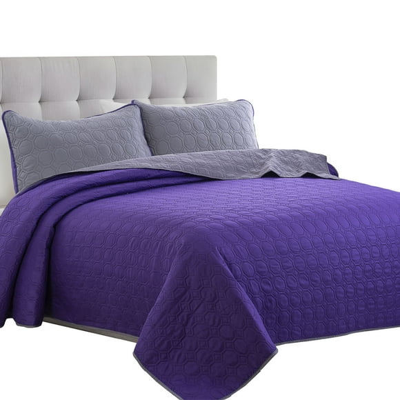 Edredón Ligero Individual Elefantito Morado Dos Vistas