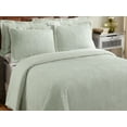 thumbnail image 4 of Better Trends 3-Piece Queen Bedspread Set 100% Cotton Chenille, Soft & Cozy Stripe Pattern, All-Season Bedding, Machine Washable (Sage) Jullian Collection, 4 of 8