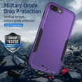 thumbnail image 5 of Heavy Duty Phone Case Designed for Apple iPhone 8 Plus,7 Plus Case with 1Pc Tempered Glass Screen Protector, Shockproof Dropproof Anti-Scratch Phone Case Cover for Apple iPhone 8 Plus,7 Plus,Purple, 5 of 6