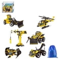 thumbnail image 3 of 6 In 1 Engineering Vehicle Playset Building Construction Bulldozer Truck Toy For Kids Birthday Gift, 3 of 11