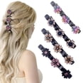 thumbnail image 2 of 4 Pcs Sparkling Crystal Stone Braided Hair Clips, 2025 New Duckbill Hair Clip for Women, Hair Jewlery Hair Clip for Styling, Hair Clips Barrettes for Women Girls, 2 of 8