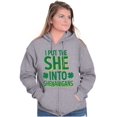 thumbnail image 3 of I Put the She Into Shenanigans Zip Hoodie Sweatshirt Women Brisco Brands S, 3 of 5