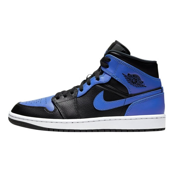 Men's Jordan 1 Mid "Royal" Black/Hyper Royal-White (554724 077) - 9.5