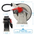 thumbnail image 5 of EastVita 3/4"x50" Fuel Hose Reel with Fueling Nozzle,Retractable Heavy Duty Steel Construction Reel,300PSI Industrial Auto Swivel,Diesel Hose Reel,with Cover Waterproof, 5 of 8
