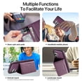 thumbnail image 5 of Dteck for Samsung Galaxy S25 Plus Detachable Wallet Card PU Leather Magnetic Flip Cover RFID Blocking Card Holder Stand Compatible with Magsafe Accessory Phone Case, Purple, 5 of 7