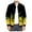 Yellow, variant on Brilliant Men's Winter Coat Mens Coat Men's Casual Temperament Fashion Stand Collar Zipper Jacket Printed Long Sleeve Hoodless Casual Jacket clearance clothes under $25.00