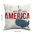thumbnail image 2 of Patriotic Throw Pillow Covers, 4th of July Linen Pillow Case for Independence Day, Memorial Day, Veteran's Day, USA, American Summer Outdoor Red White Blue Decorations (18x18Inch), 2 of 6