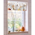 thumbnail image 4 of Valances for Windows Fall Pumpkin Fallen Leaves Harvest Rod Pocket Cafe Window Treatments Valance Curtains for Kitchen Bathroom Laundry Basement Windows 42"x12", 4 of 6
