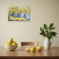 thumbnail image 2 of Yellow Lemon Wall Art for Kitchen, Vintage Citrus Fruit Canvas Print, Blue Pottery on Table Painting, Rustic Farmhouse Decor Framed Artwork, 2 of 6