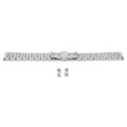 thumbnail image 1 of Correa de reloj de acero inoxidable para hombre y mujer, correa de repuesto pulida con hebilla de mariposa, 0,71 pulgadas, 1 of 14