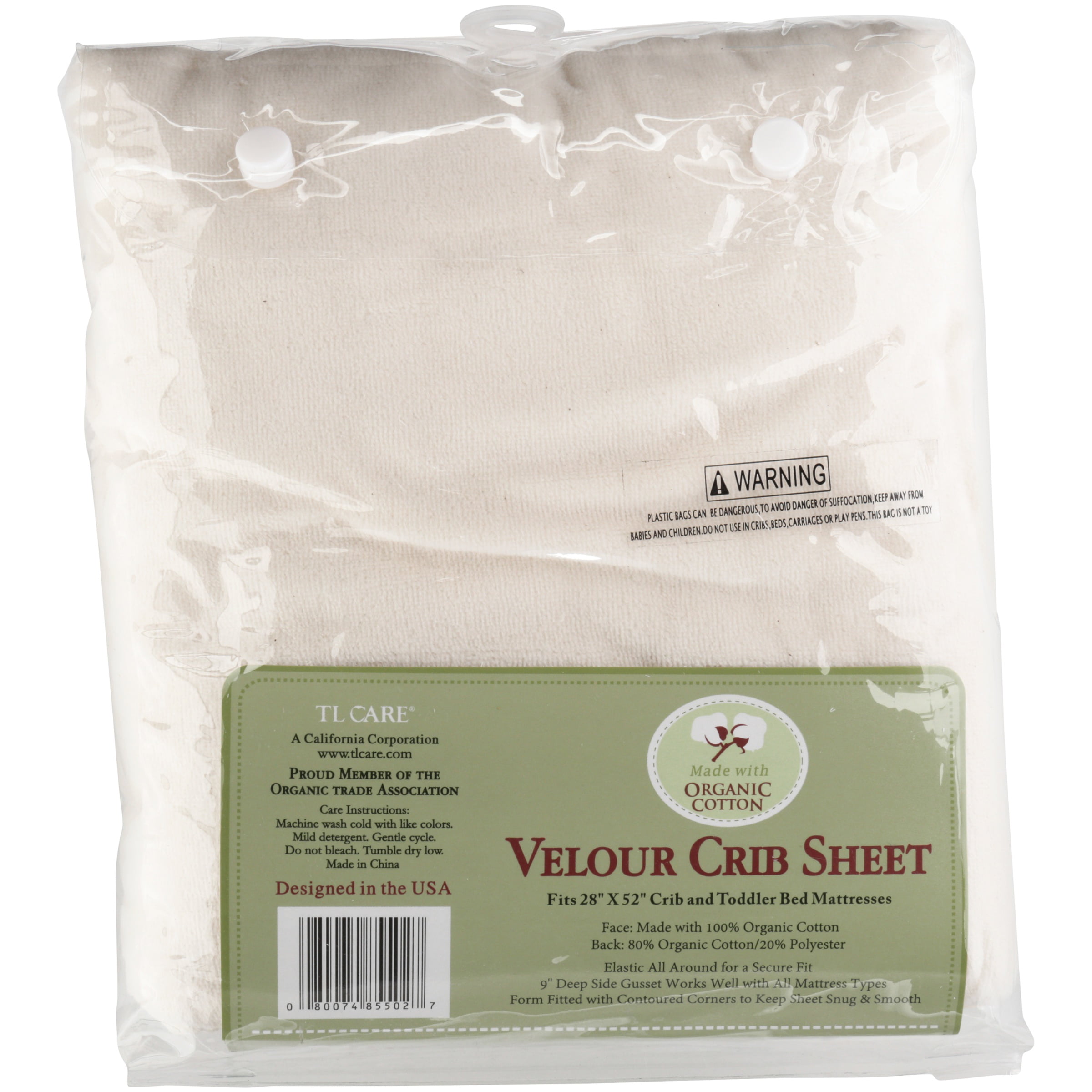 velour crib sheet