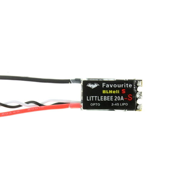 LittleBee LittleBee FVT 20A-S Brushless ESC with BLHeli_S Firmware, 2-4S Lipo Input, 23x12mm Compact Design, No BEC Output, 20A Continuous Current, 25A Burst Current, 1-Pack