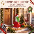 thumbnail image 3 of 4 Pcs Christmas Winter Goose Outfit for 23" Porch Goose Holiday Red Green Cloths Costume Xmas Winter Outdoor Garden Patio Yard Lawn Art Decoration, 3 of 7