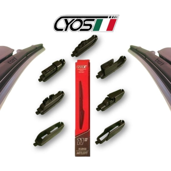 Limpiaparabrisas Trasero 11" Pulgadas Multimarca CYOS Beam Flexible / Banana