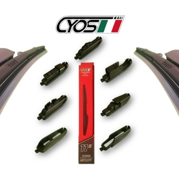 Limpiaparabrisas Trasero 11" Pulgadas Multimarca CYOS Beam Flexible / Banana