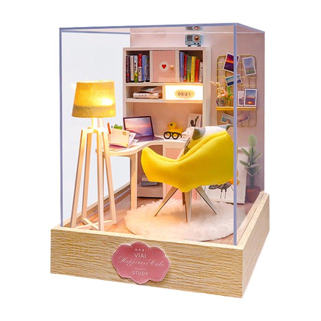 Casa miniatura con modelo de muebles, juguetes para , casa de , muebles, regalos de cumpleaños de Navidad Amor SM SunniMix Casa de miniaturas