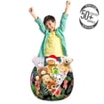 thumbnail image 3 of Hibiscus Storage Toy Bag Chair, Palm Leaves and Warm Climate Flowers in Cheery Colors, Stuffed Animal Organizer Washable Bag, Small Size, Multicolor, by Ambesonne, 3 of 3