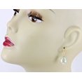 thumbnail image 3 of 14k Gold Filled Prasiolite Earrings Soft Pale Green Faceted Cut Teardrops Dangles for Adult Women, 3 of 5