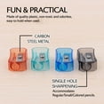 thumbnail image 3 of BAZIC Pencil Sharpener Transparent Square Single Hole Blade, Total 12 Count, 3 of 7