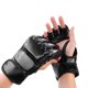 thumbnail image 3 of Guantes de boxeo de medio dedo, saco de boxeo con palmas abiertas, guantes de combate, kickboxing y sparring para hombres y mujeres, entrenamiento de boxeo, color negro, 3 of 12