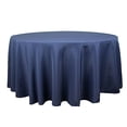 thumbnail image 2 of BalsaCircle 120" Navy Blue Round Premium Polyester Tablecloth Wedding Table Linens, 2 of 5
