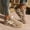 Camel, variant on YOUYEDIAN Sneakers for Women Fashion Platform Round Toe Mesh Knit Slip On Sneakers Sport Breathable Versatile Comfy Strap Casual Skate Shoes