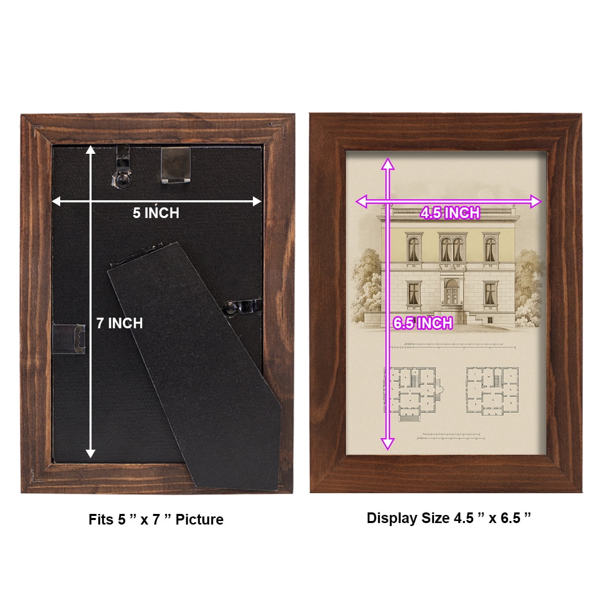 Estate and Plan V -Framed Print w/glass-Chestnut