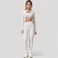 thumbnail image 4 of Women's High Waist Compression Leggings with Seamless Fit and Sculpting Stretch Fabric - Small, White, 4 of 7