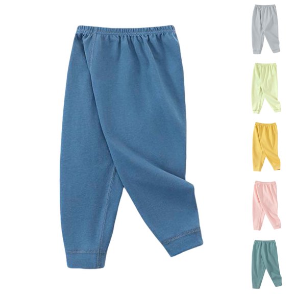 Asxite Toddler Solid Tapered Sweatpants Elastic Waist Casual 1-7 Y