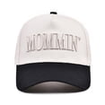 thumbnail image 4 of Winter Hats For Women Retro Two Tone Ponytail Baseball Cap Embroidered Adjustable Trucker Hat One Size Size Hats For Women, 4 of 9