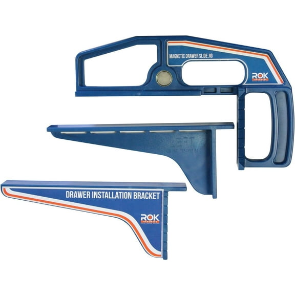 Rok Hardware Magnetic Drawer Slide Mounting Kit (Includes Tool and Brackets)