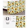 thumbnail image 3 of Sunflower Wrap Around Bed Skirts for Queen Bed 18" Drop, Bed Skirt with Adjustable Elastic Belt Dust Ruffle Bed Valance for Bedroom Hotel Luxury Spring Green Botanical Summer Floral Bed Frame Cover, 3 of 7