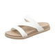 thumbnail image 2 of Sandalias ligeras para mujer, tipo slide, para piscina y playa, sin cordones, planas y abiertas Blanco, 2 of 9