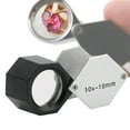 thumbnail image 4 of 10x lupa hexagonal joyería lupa óptica gafas lupa herramienta de comprobación de lente, 4 of 5