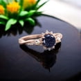 thumbnail image 4 of SHREENATHJEWELRY 6MM / 2Ct Night Galaxy Sandstone Engagement Ring- Pearl Proposal Ring CZ Diamond Alternative Fine Jewelry Blue Gemstone Gift For Her, 4 of 8