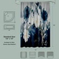 thumbnail image 6 of Abstract Blue Flower Shower Curtain, Pretty Floral Painting Printed Shower Curtain Waterproof Fabric Modern Bathroom Art Decor 72x72 Inches Machine Washable, 6 of 6