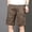 Coffee, variant on WWV Big and Tall Cargo Shorts Work Shorts for Men Construction Multi Pockets Button Shorts Solid Color Trendy Loose Fit Outdoor Sports Workwear Pants Army Green L