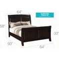 thumbnail image 3 of Elegant Cappuccino Queen Bed for Transitional Bedroom, 3 of 7