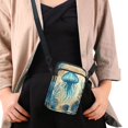 thumbnail image 4 of HELLHERO Travel Crossbody Purse Jellyfish Pattern Stylish Polyester with Zipper Closed Adults 4.33"x1.97"x7.09" Outdoor Travel, 4 of 7
