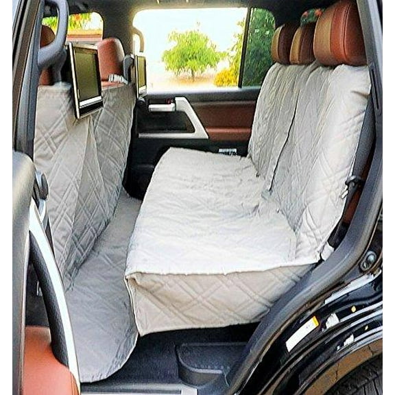 Covered Living Deluxe Quilted and Padded seat cover with Non-Slip Fabric in Seat Area for Pets - One Size Fits All 56"Wx94"L Grey