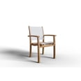 thumbnail image 5 of Perrin Stacking Teak Outdoor Dining Armchair in White (Set of 4), 5 of 5